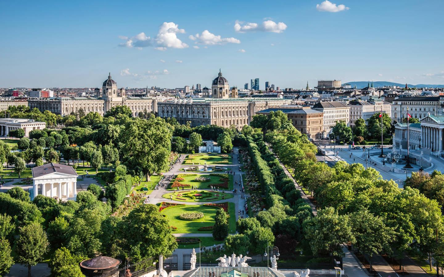 Aussicht auf Wiener Innenstadt-Park