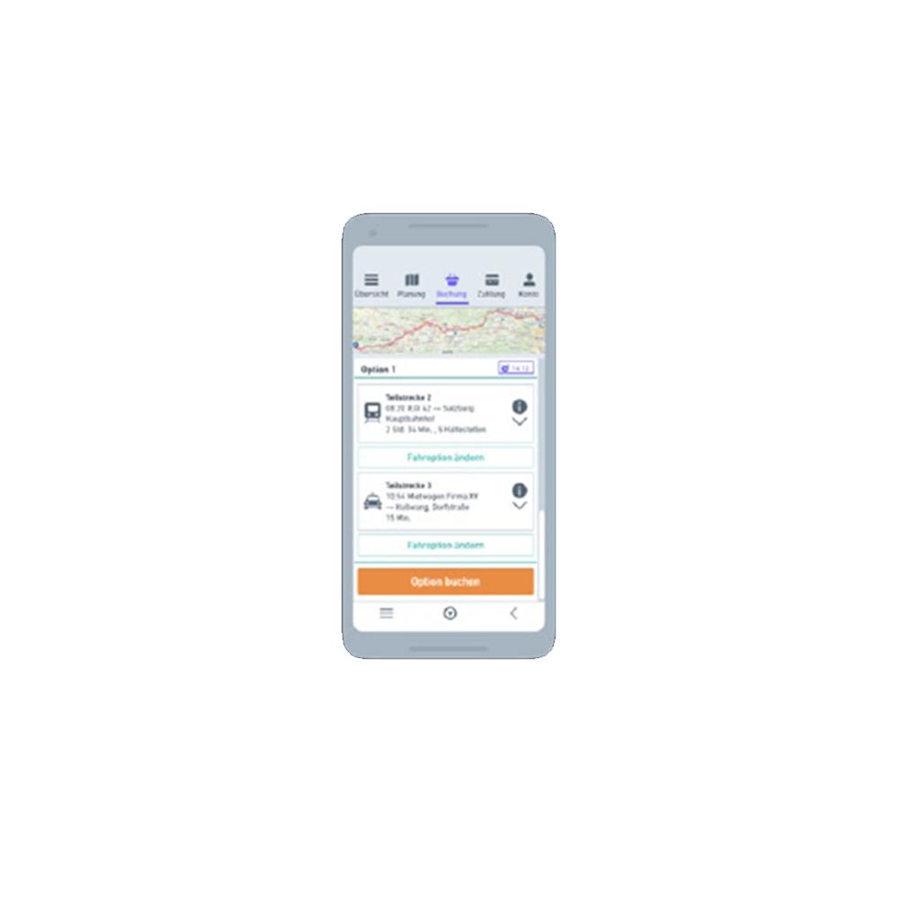 handyscreen mit mobilitäts-app