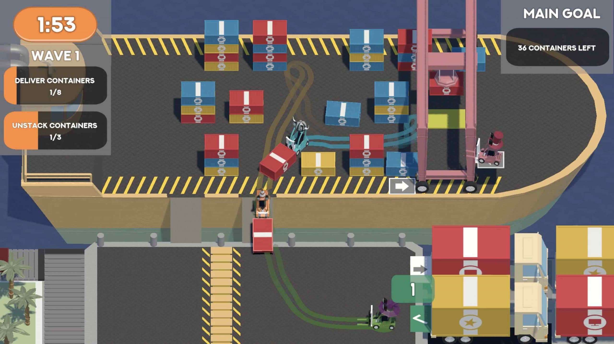 Screenshot aus dem Spiel Container Masters