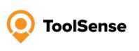 ToolSense-Logo mit einem orangefarbenen Pinsymbol links neben dem Markennamen ToolSense in fettgedruckter schwarzer Schrift auf weißem Hintergrund.